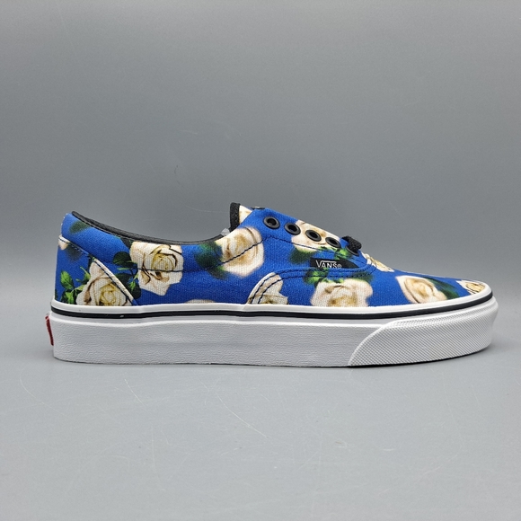 New Vans Era Romantic Floral Lapis Blue and White Flower Women's Size 8 - Picture 3 of 9